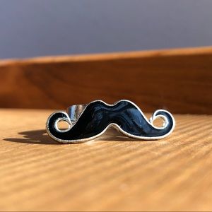 Black mustache accessory ring